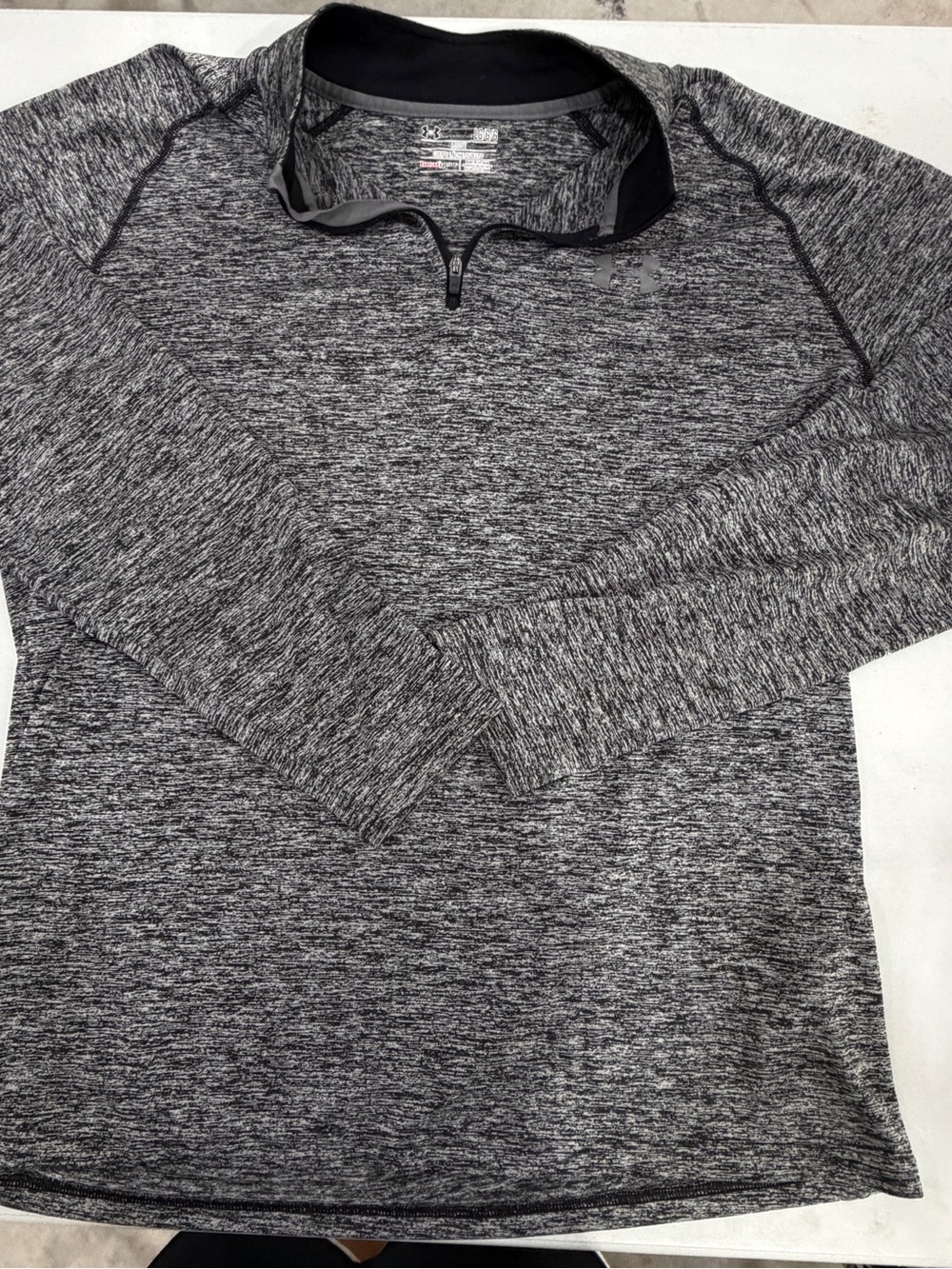 Under Armour Women's Gray Heather Quarter-Zip Sweater